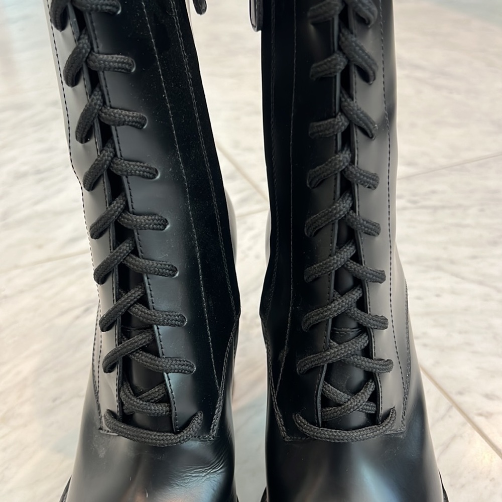 DSQUARED2 combat tape logo lace up platform Boots 37 7 - Picture 7 of 9